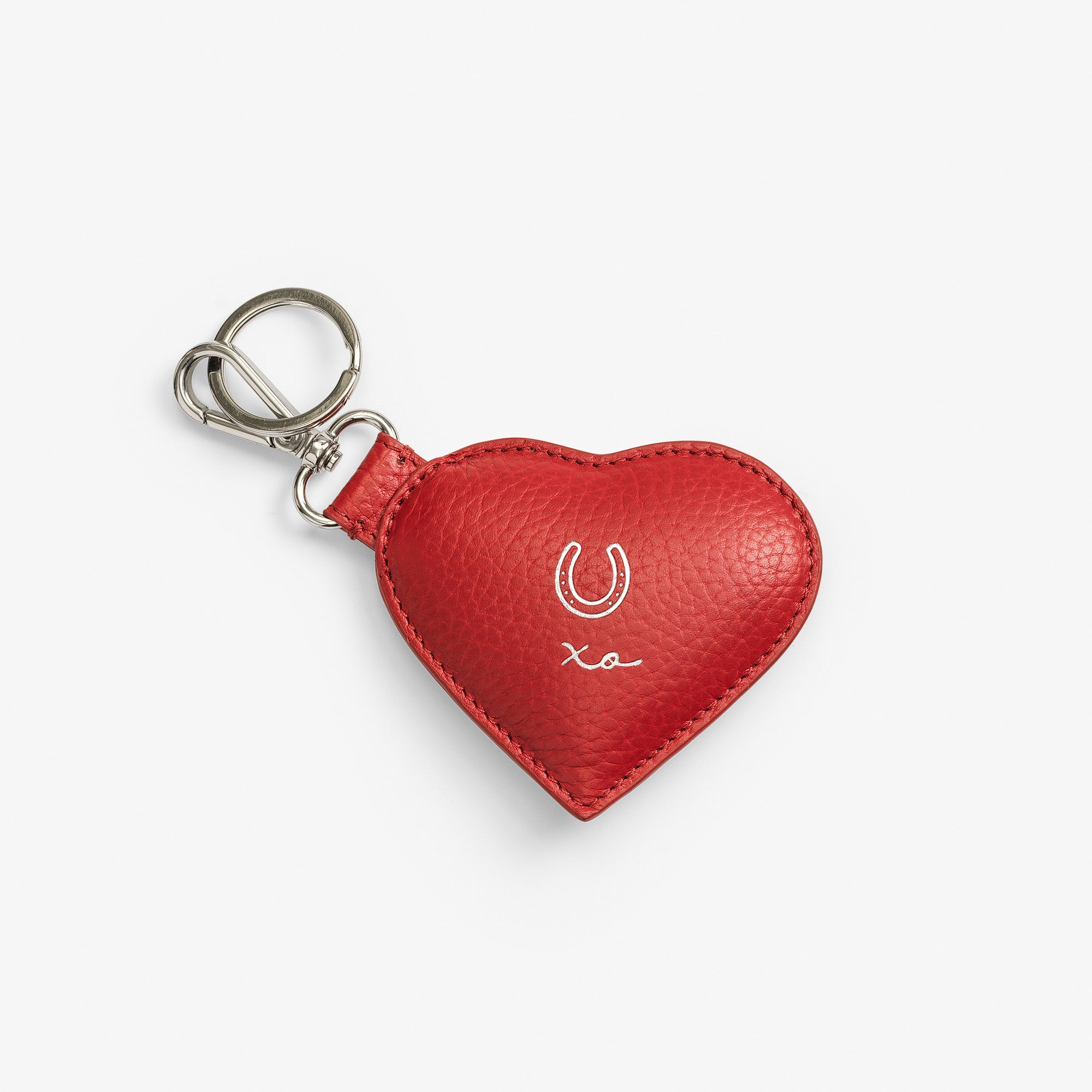 Love & Heart - Nyckelring i läder
