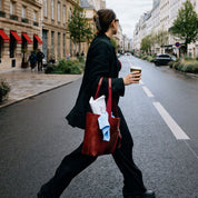 Hay Bag Small Pull Up Läder - Burgundy