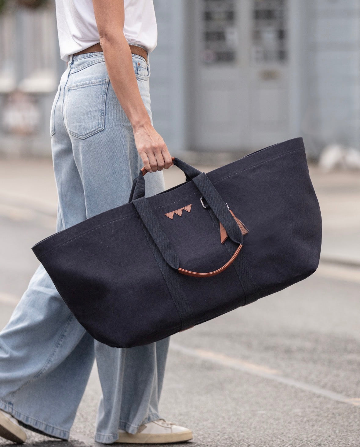 Hay Bag Large Canvas - Navy Blå