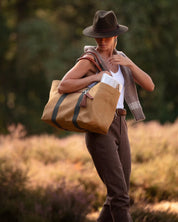 Hay Bag Medium Canvas - Sand & Khaki