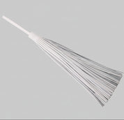 Pompon pour queue de cheval - Cuir blanc