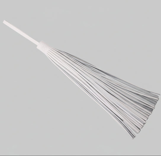 Pony Tail Stor Läder Tassel - Vit