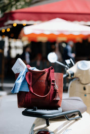 Hay Bag Small Leather - Burgundy