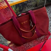 Hay Bag Medium Canvas - Roströd & Vinröd