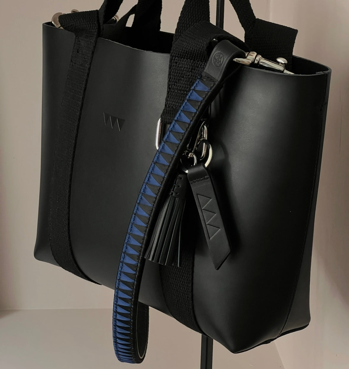 Browband Crossbody Strap - Black & Blue