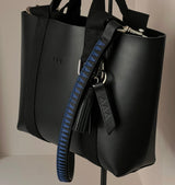Browband Crossbody Strap - Black & Blue