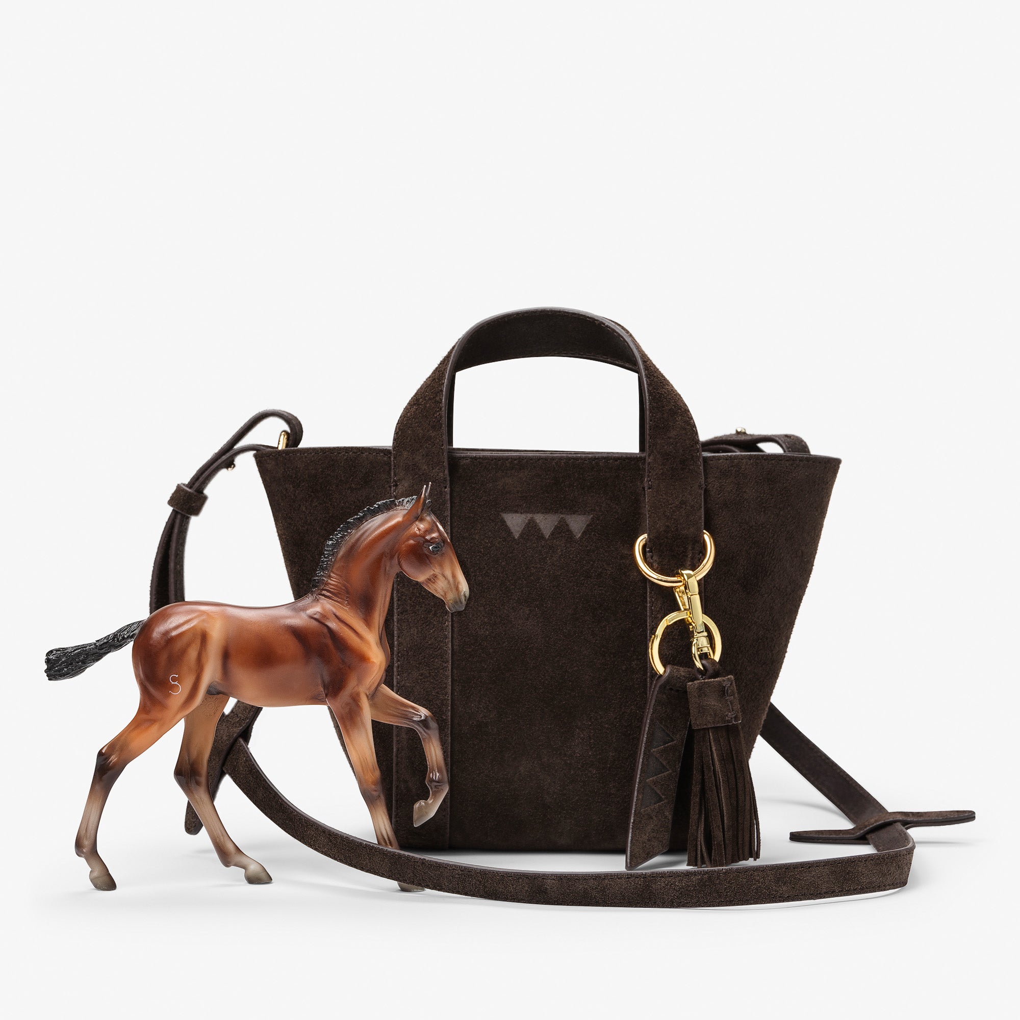 Hay Bag Mini - Dark Brown Suede