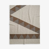 Couverture en laine à dents de requin grande rose/violet