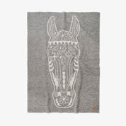 Horse Lovers Unite Wool Blanket - Grey
