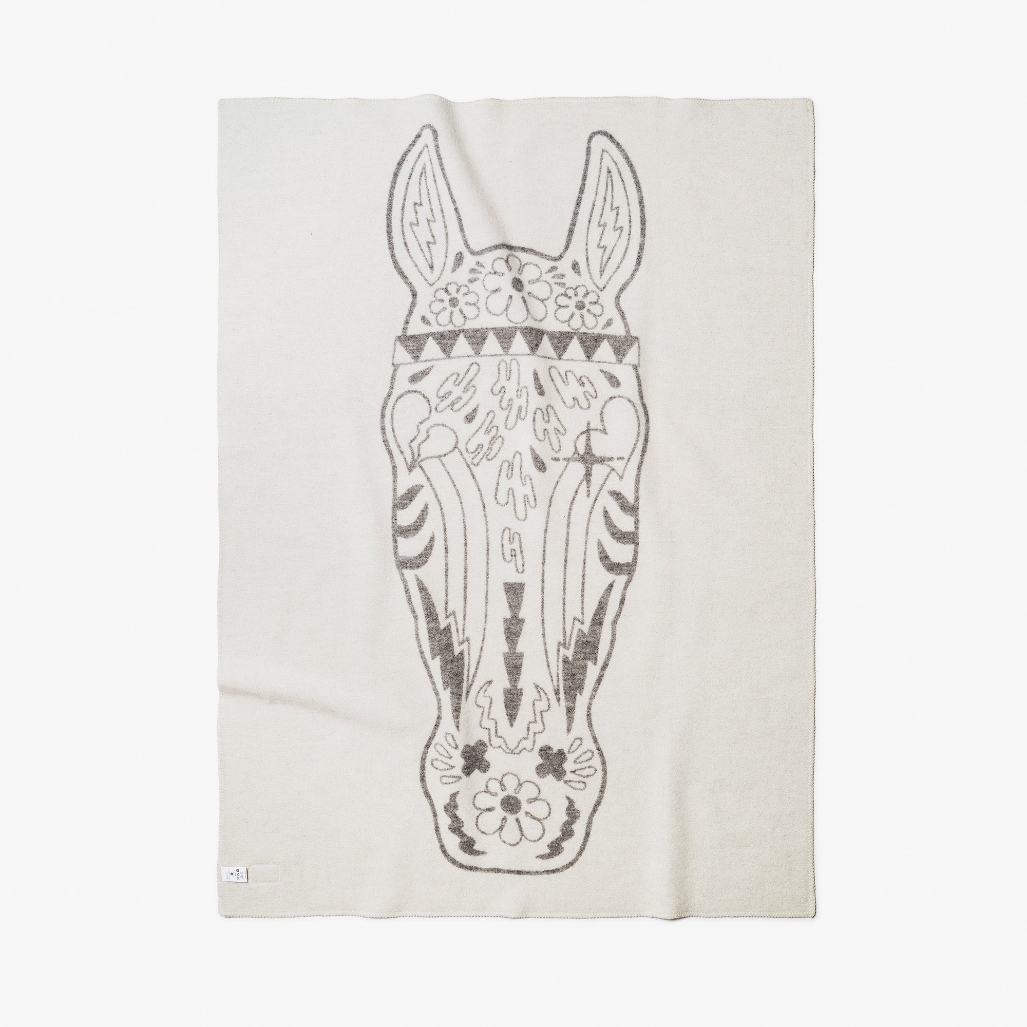 Horse Lovers Unite Wool Blanket - Grey