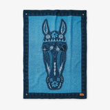 Couverture en laine Horse Lovers Unite - Bleu