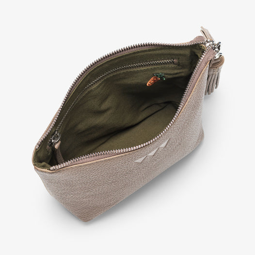 Stor Necessär i Läder - Taupe