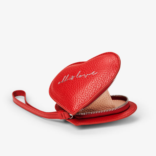 Love & Heart - Mini Pouch i läder