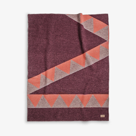 Sharktooth Wool Blanket Large - Pink/Purple