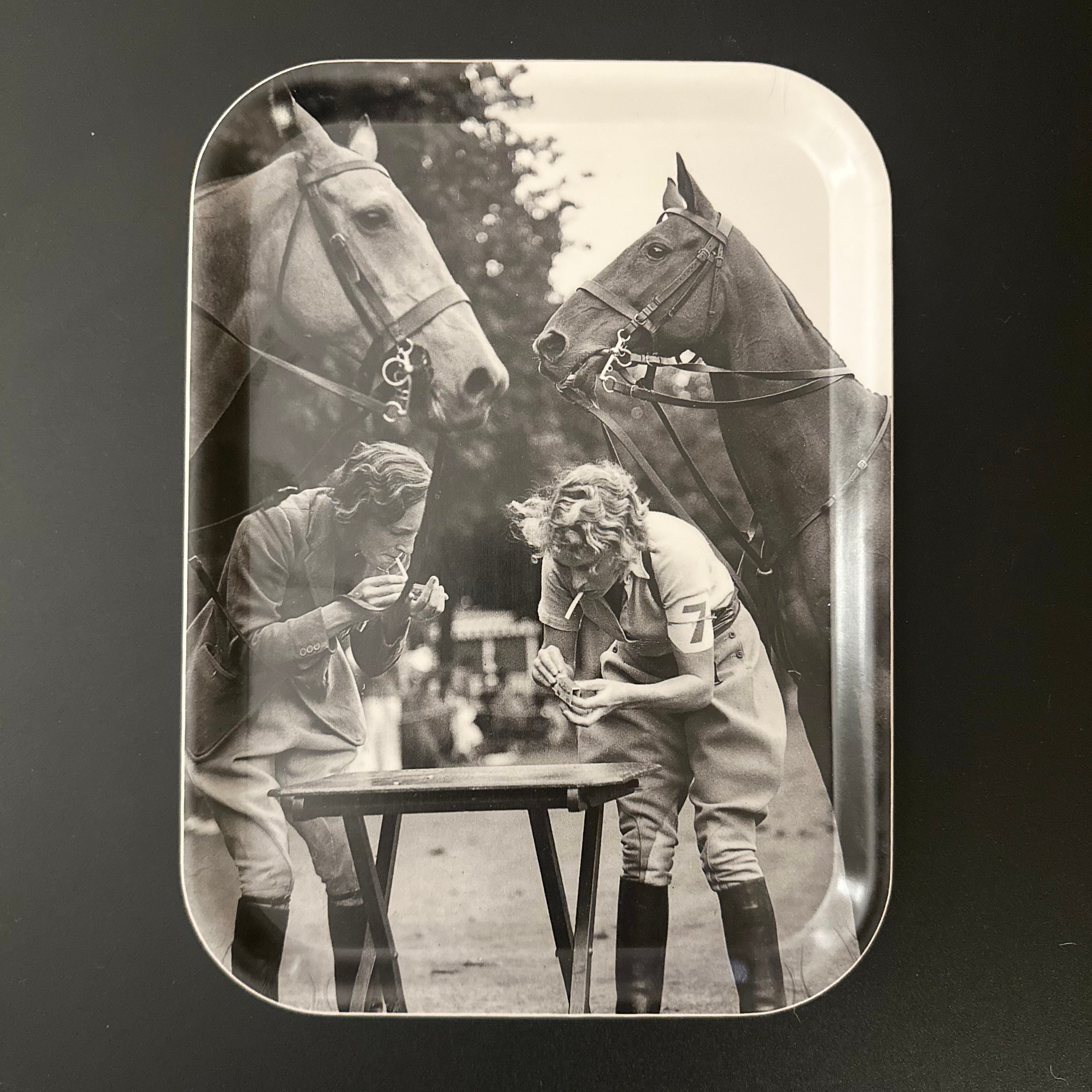 Horse Gymkhana retro image Tray - Get the Gallop