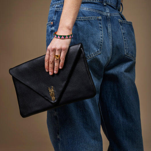 Horse Lovers Unite Leather Clutch Bag