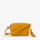 Double Zip Bag - Mustard leather