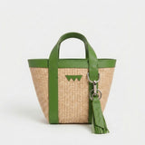 Hay Bag Mini Raffia - Grön