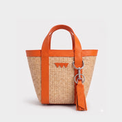 Hay Bag Mini Raffia - Orange