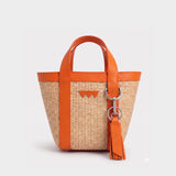 Hay Bag Mini Raffia - Orange