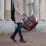 Hay Bag Medium Pull Up Läder - Brun