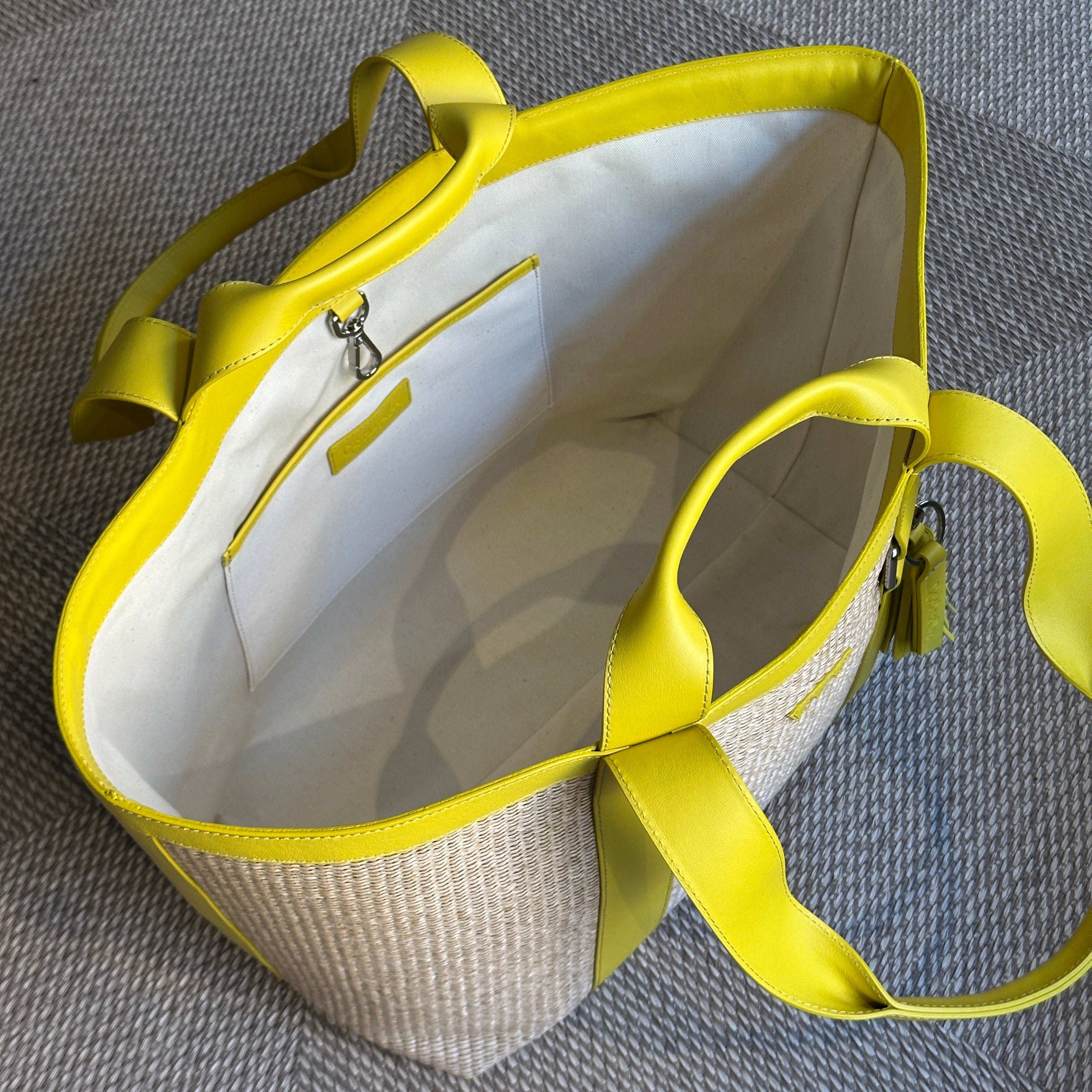 Hay Bag Medium Raffia - Yellow