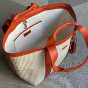 Hay Bag Medium Raffia - Orange