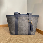 Hay Bag Medium Raffia - Blue