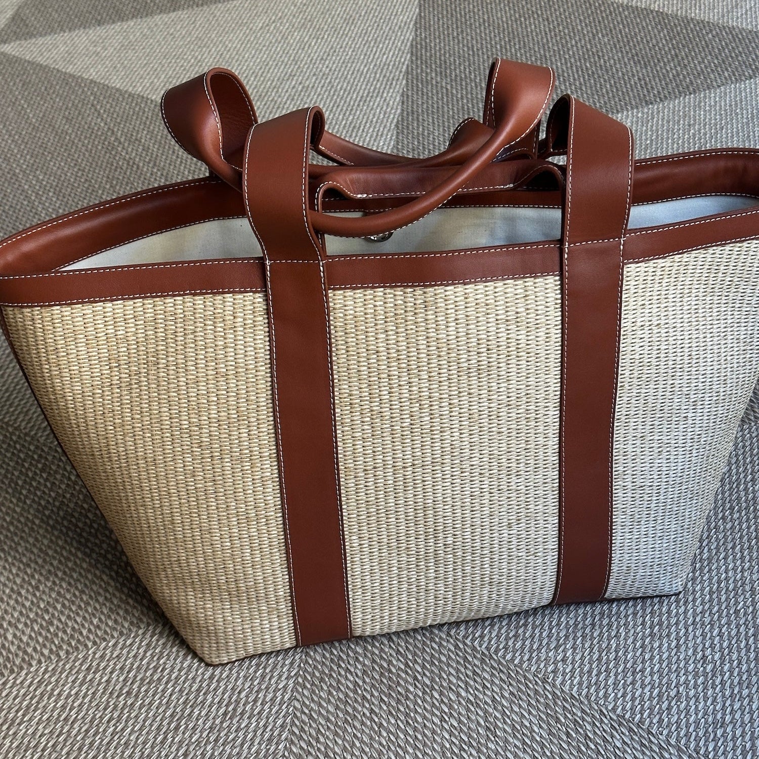 Hay Bag Medium Raffia - Brown