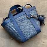 Hay Bag Mini Raffia - Blue