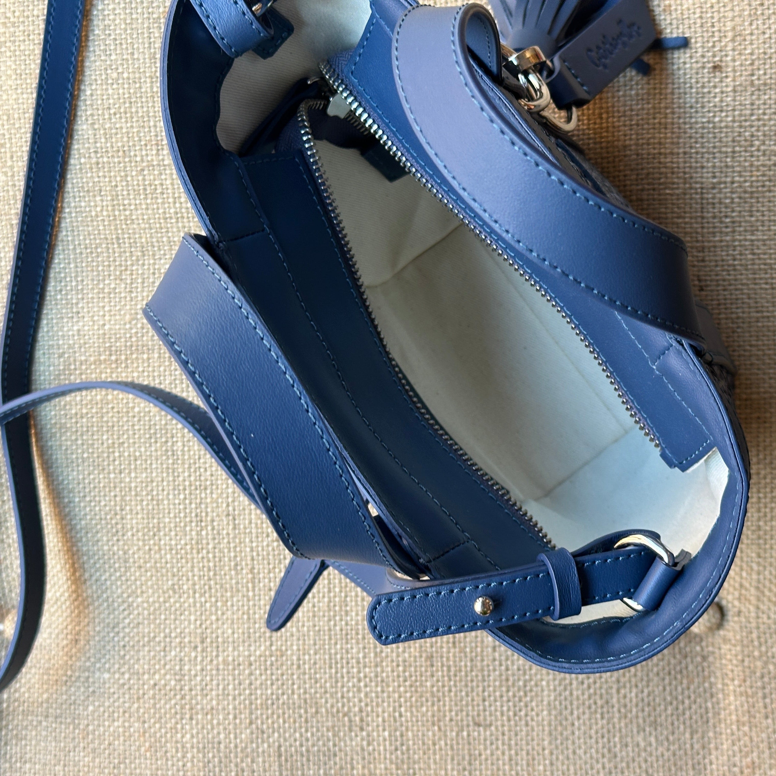 Hay Bag Mini Raffia - Blue