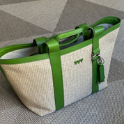 Hay Bag Medium Raffia - Grün