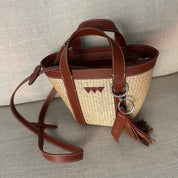 Hay Bag Mini Raffia - Brown