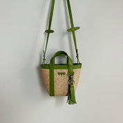 Hay Bag Mini Raffia - Green