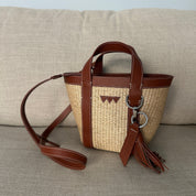 Hay Bag Mini Raffia - Brown
