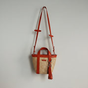 Hay Bag Mini Raffia - Orange