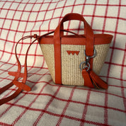 Hay Bag Mini Raffia - Orange