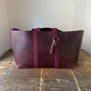Hay Bag Large Pull Up Leather - Burgundy