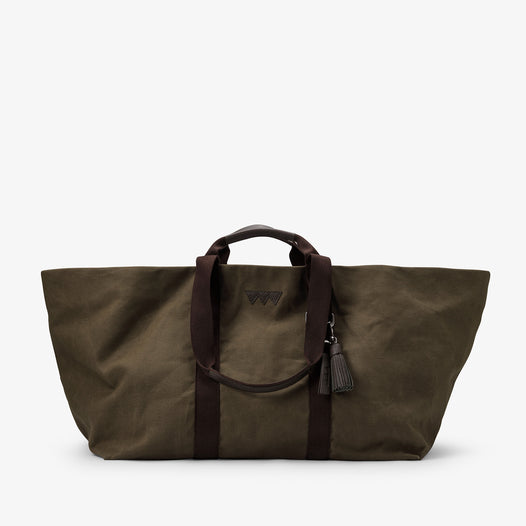 Hay Bag Large Waxed Cotton Canvas - Forest Green