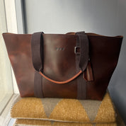 Hay Bag Medium Pull Up Läder - Brun