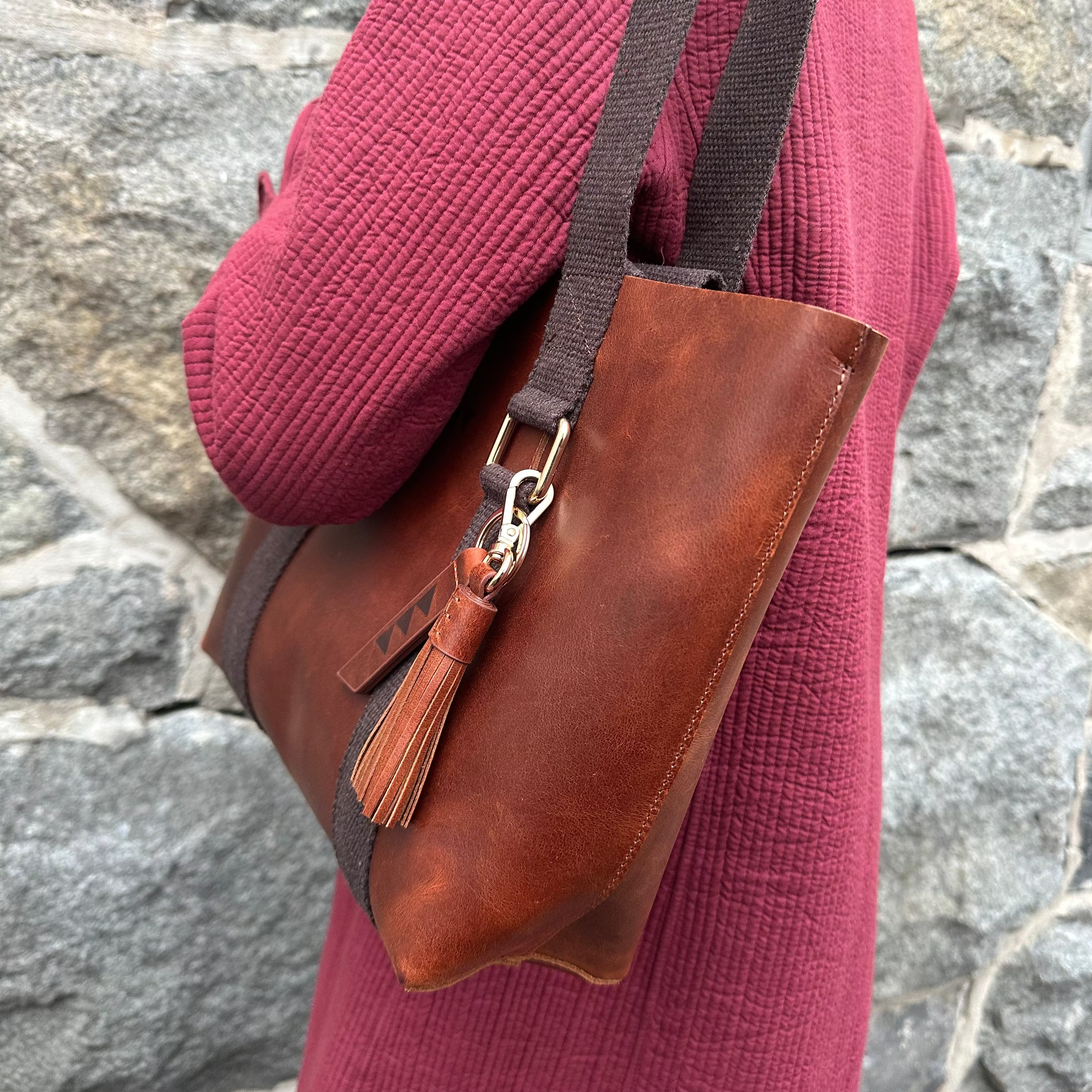 Hay Bag Small Pull Up Läder - Brun