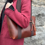 Hay Bag Small Pull Up Läder - Brun