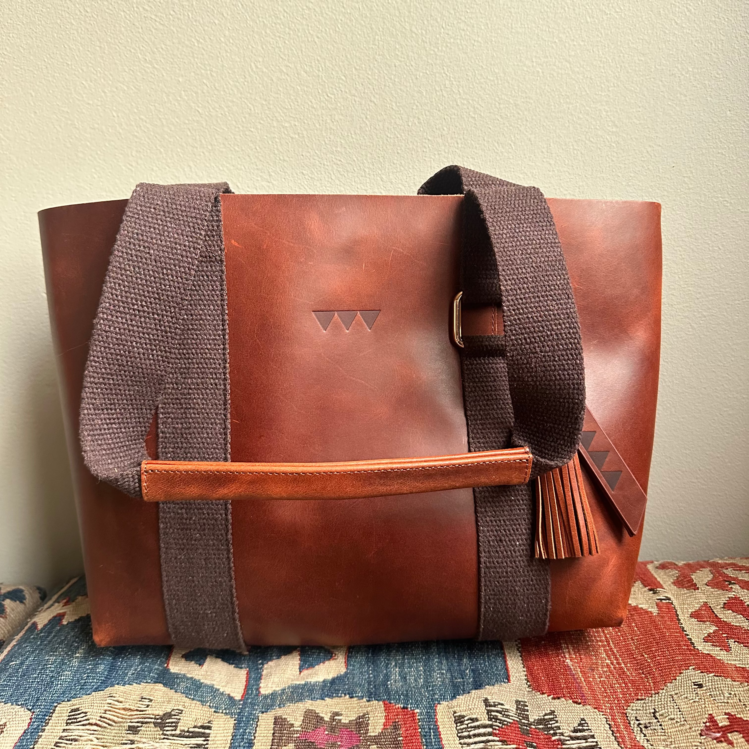 Hay Bag Small Pull Up Läder - Brun