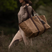 Hay Bag Large Waxed Cotton Canvas - Fox