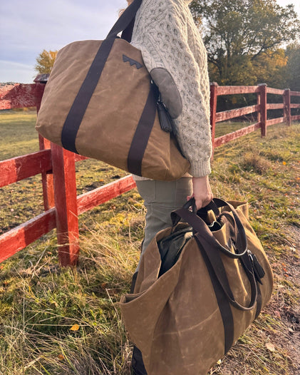 Hay Bag Large Waxed Cotton Canvas - Fox