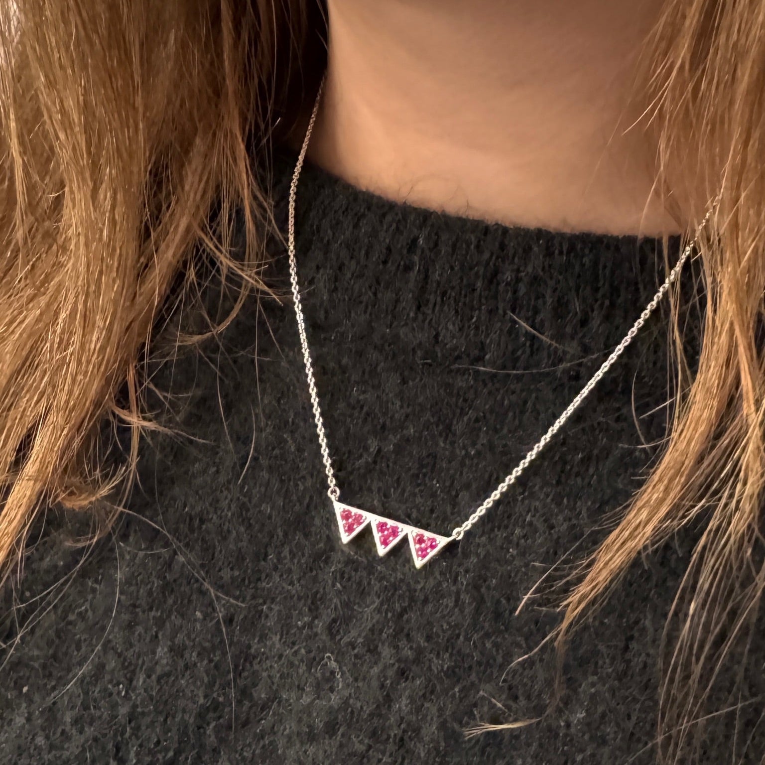 Get the Gallop Halsband - Silver & Rosa stenar