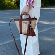 Hay Bag Mini Raffia - Brun