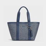 Hay Bag Medium Raffia - Blå