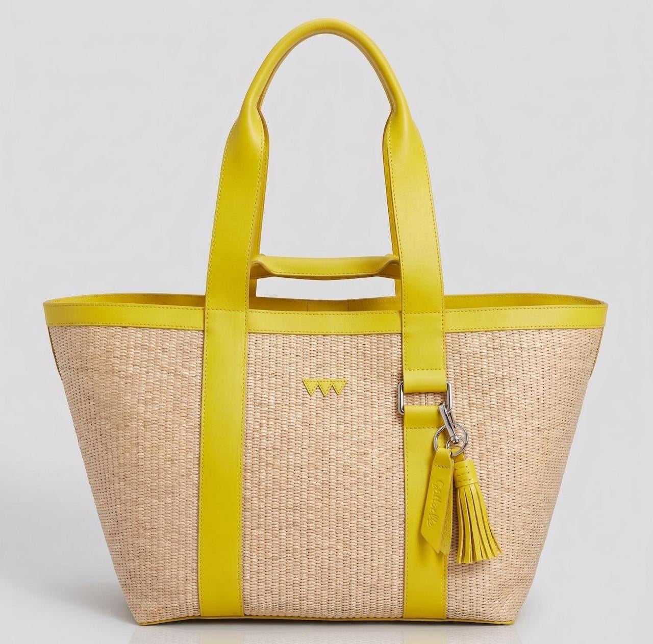 Hay Bag Medium Raffia - Yellow