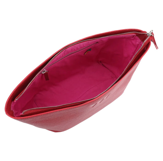 Stor Necessär i Läder - Röd